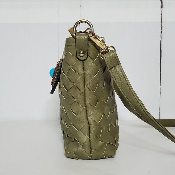 Unbranded Boho Woven Medallion Charm Festival Crossbody Bag - Picture 10 of 11